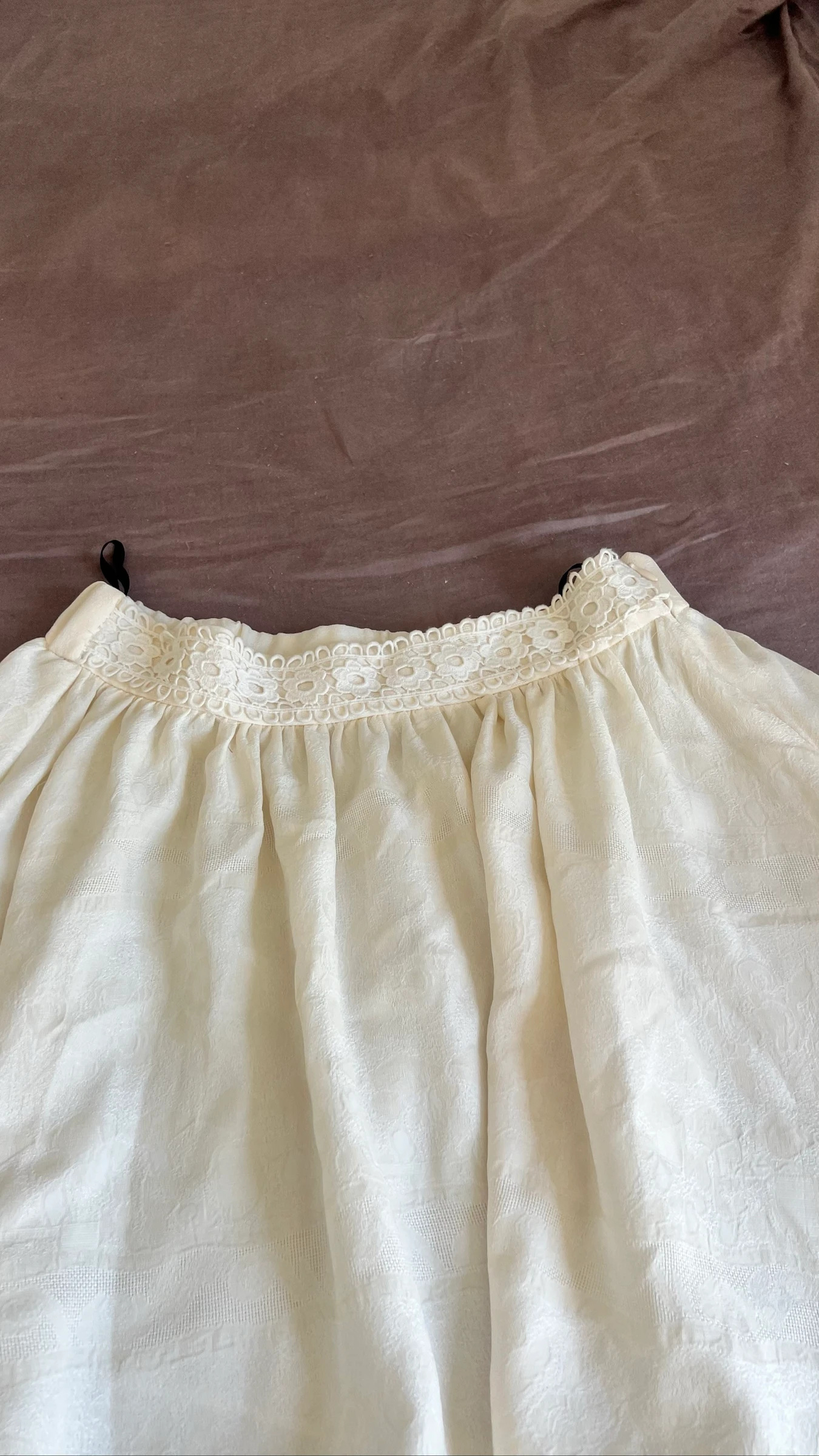 White Lace Waist Mini Skirt – photo 8